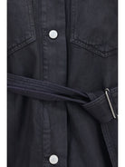 Dries Van Noten Cropped cotton Jacket with belt - Black