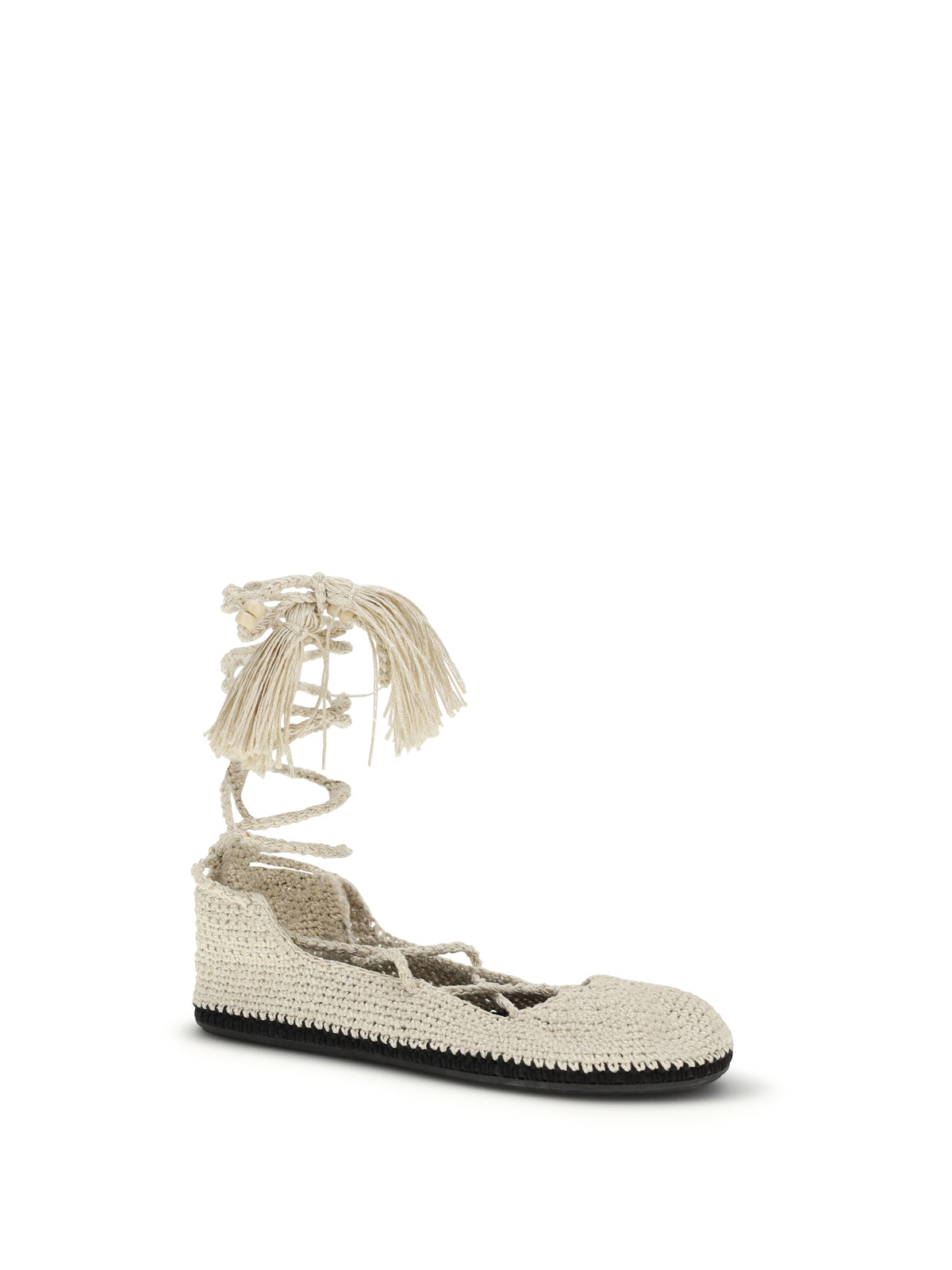 Alanui The Sound Of The Sea lace-up Ballerinas - Arpa Black