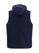 Brunello Cucinelli Wool Down Vest - Blu+Blu Colorato
