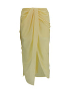 Jacquemus Pareo Skirt in stretch muslin - Light Yellow