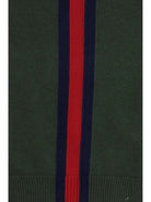 Gucci Web stripe wool Sweater for Girl - Moss Green/Blue/Red