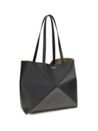 Loewe Medium Puzzle Fold Tote Bag - Black