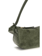 Bottega Veneta Nodo Shoulder Bag - Green Tweed-Gold