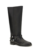 Pinko Leather Boots with buckle - Black