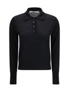 Golden Goose Long sleeve merino wool Polo - Black