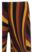 Pucci Satin jersey Pants in Iride print - Burgundy Gold