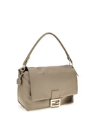 Fendi Baguette Soft nappa leather Shoulder Bag - Tortora