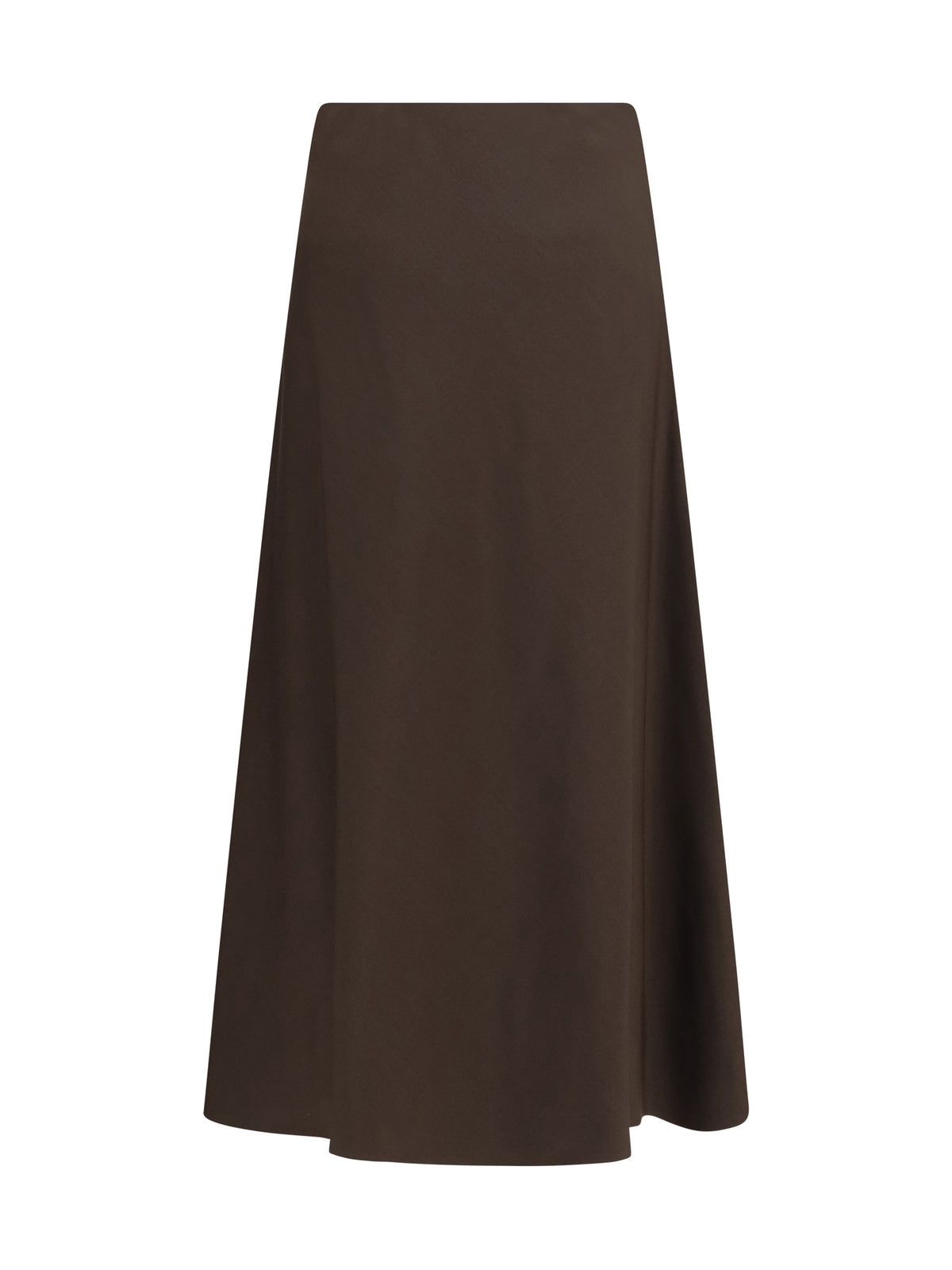 Brunello Cucinelli Flute virgin wool and viscose twill Skirt - Dark Chocolate