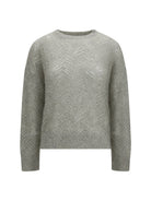Brunello Cucinelli Openwork sequined crewneck Sweater - Ghiaia+Quarzo