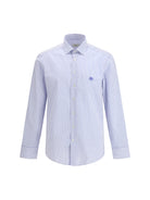 Etro Striped cotton Shirt with an embroidered Pegaso logo on the chest - S8460