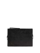Phoebe Philo Glove suede Clutch - Black  Silver