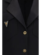 Versace Cropped wool Blazer - Black