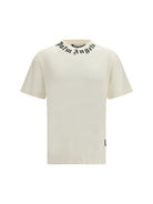 Palm Angels Logo crewneck T-shirt - Off White - Black