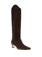 Staud Wally Western suede Tall Boots - Espresso