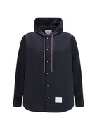 Thom Browne Nylon cotton hooded Jacket - Navy