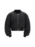 Rick Owens Bomber Jacket with gathered sleeves - Black