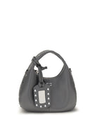 Ganni Mini studded Hobo Handbag - Quiet Shade