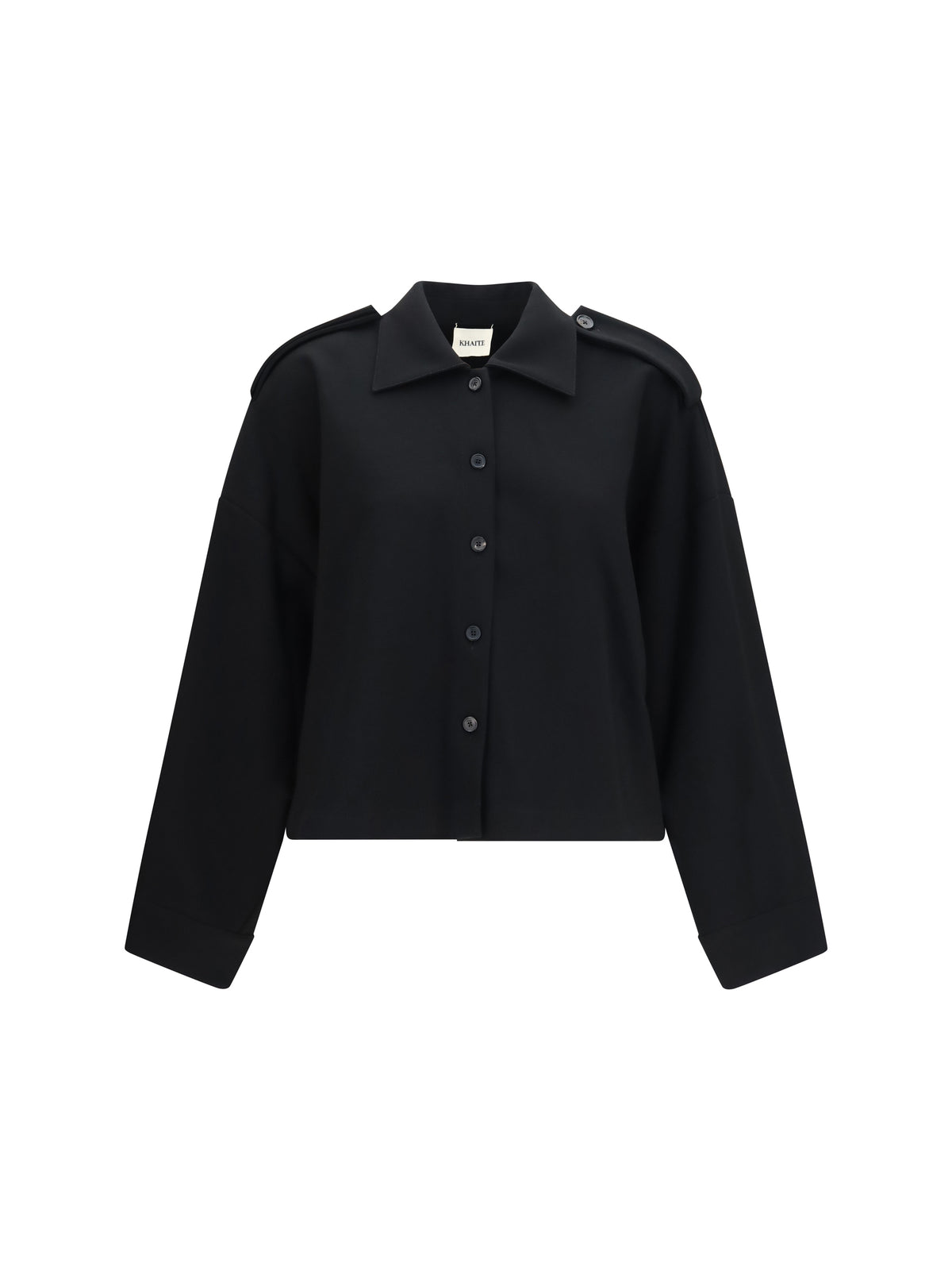 Khaite Bodine wide-sleeve Shirt - Black