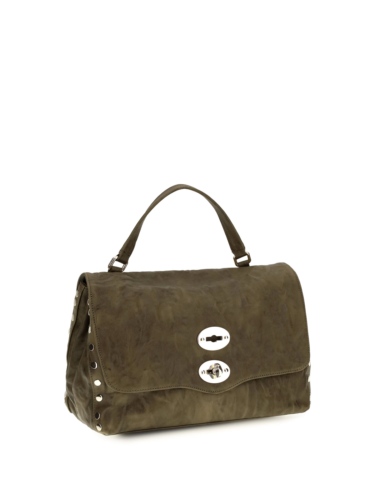 Zanellato Postina Officina Top Handle Bag - Green Olive Giaraffa