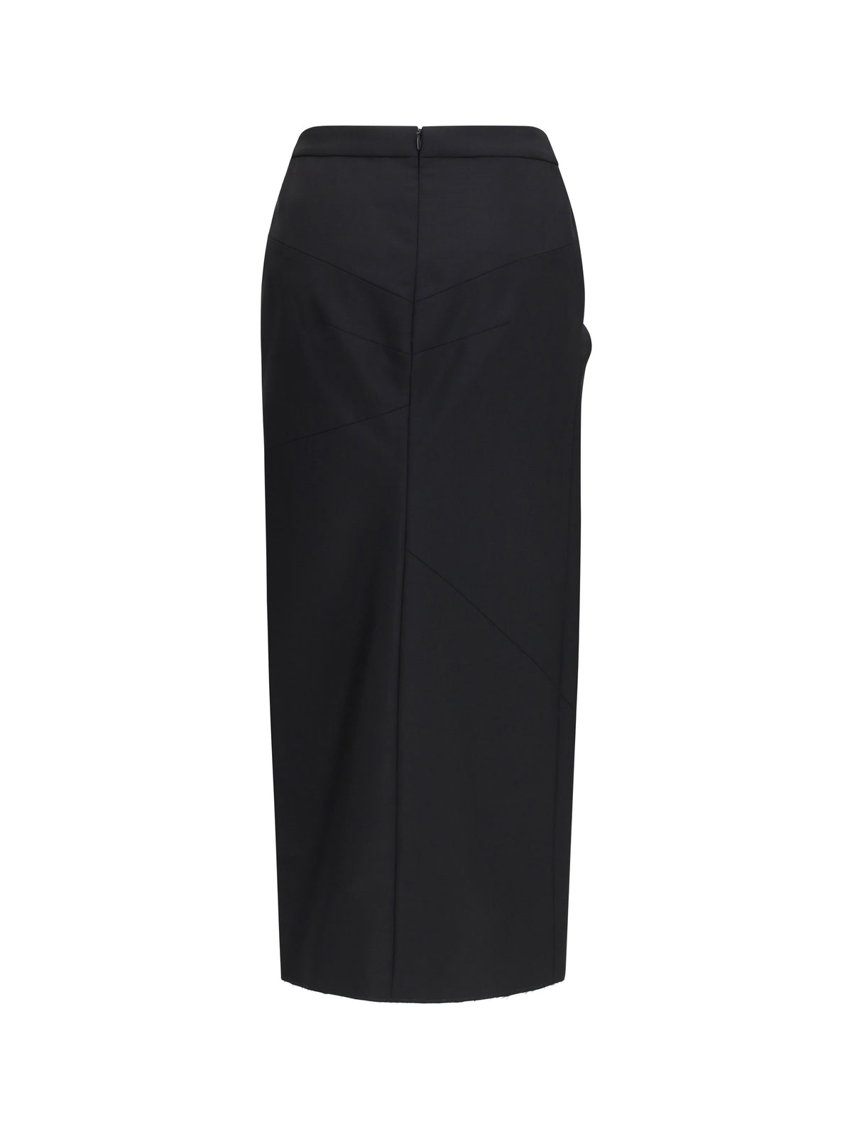 Givenchy Draped midi Skirt in double-faced wool and mohair - Black