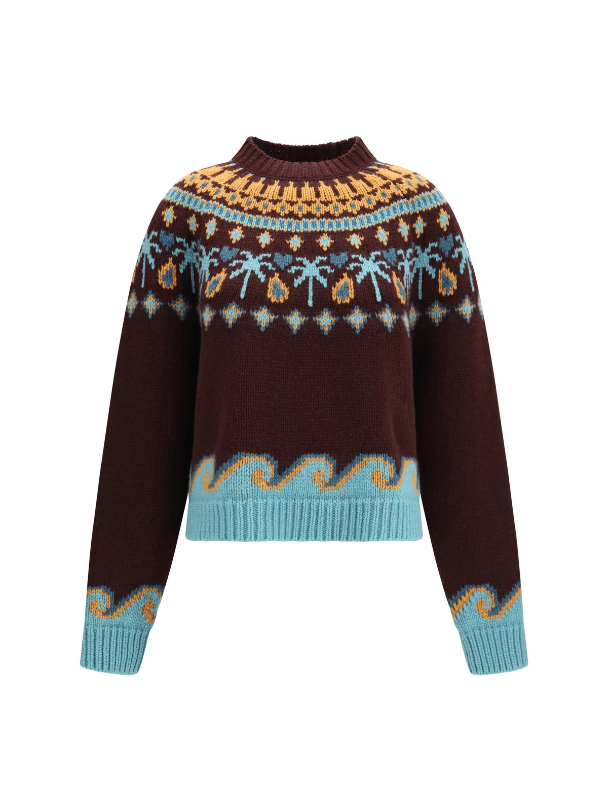 Alanui Sweet Winter wool Sweater - Vermouth/Multi