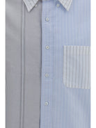 Thom Browne Funmix Striped Oxford Shirt - Light Blue