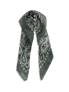 Golden Goose Golden paisley printed silk Scarf - Moss Green