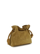 Loewe Medium Flamenco Clutch suede Handbag - Ochre