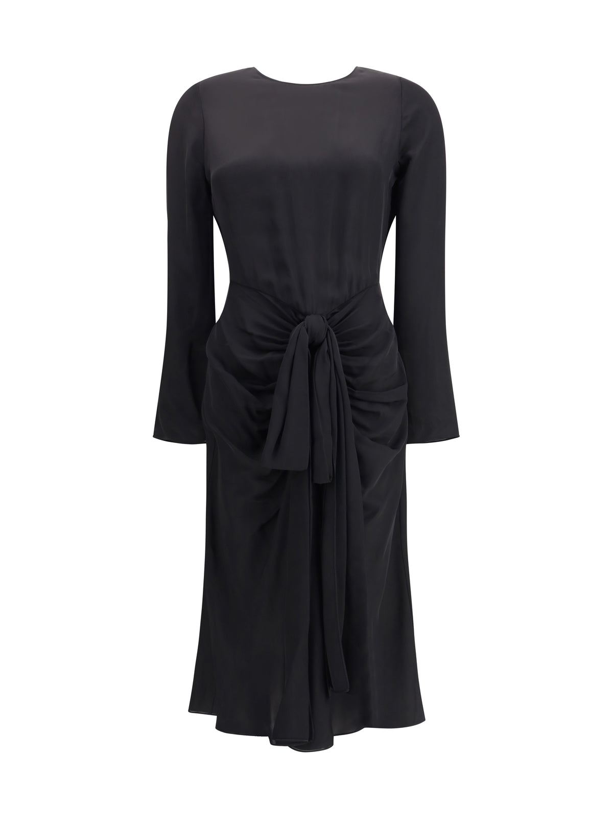 Alaïa Draped Viscose Dress - Noir Alaia