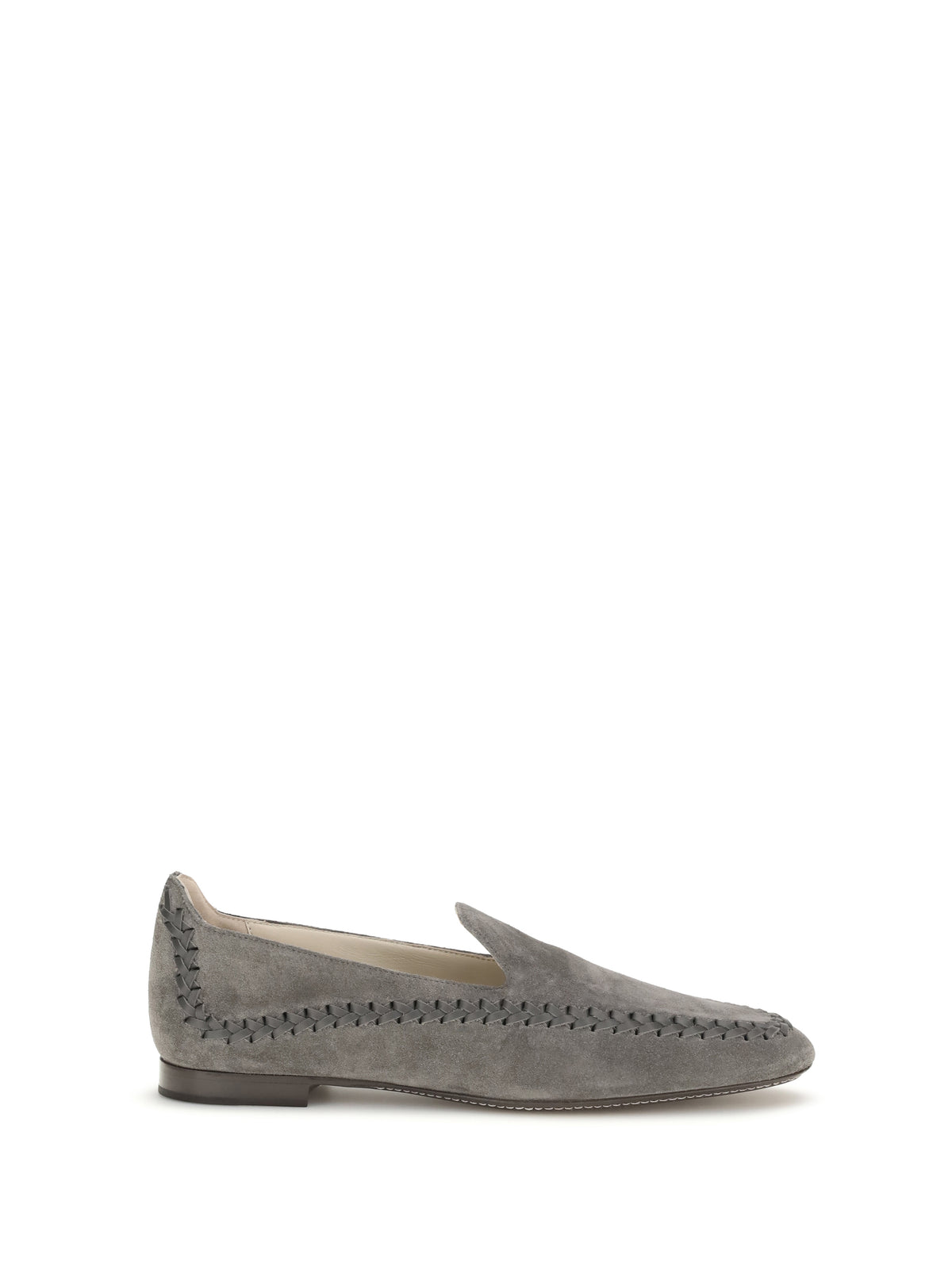 Giorgio Armani Leather Loafers - Grigio+Grigio