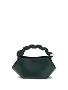Ganni Mini Bou leather Handbag - Dark Green