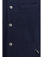 Brunello Cucinelli Wool Down Vest - Blu+Blu Colorato