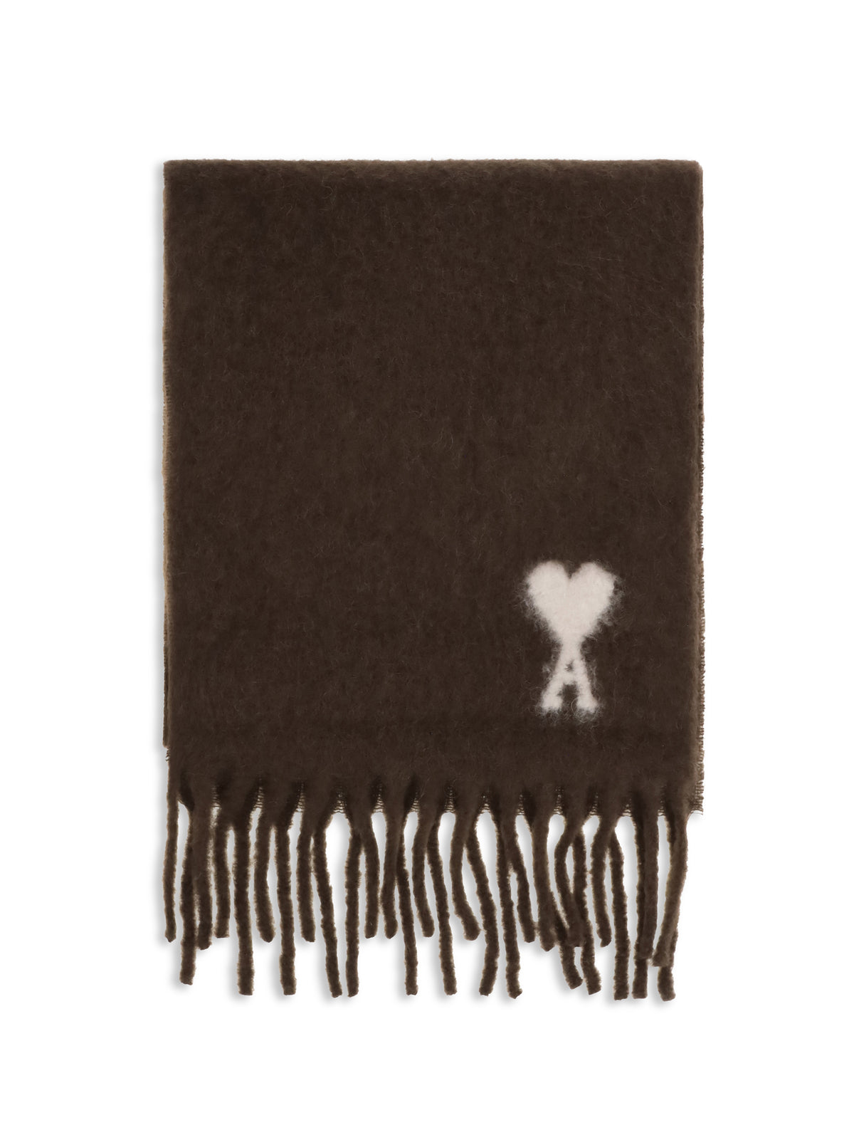 Ami Paris Ami De Coeur Scarf - Marron Chocolat