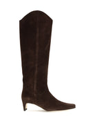 Staud Wally Western suede Tall Boots - Espresso