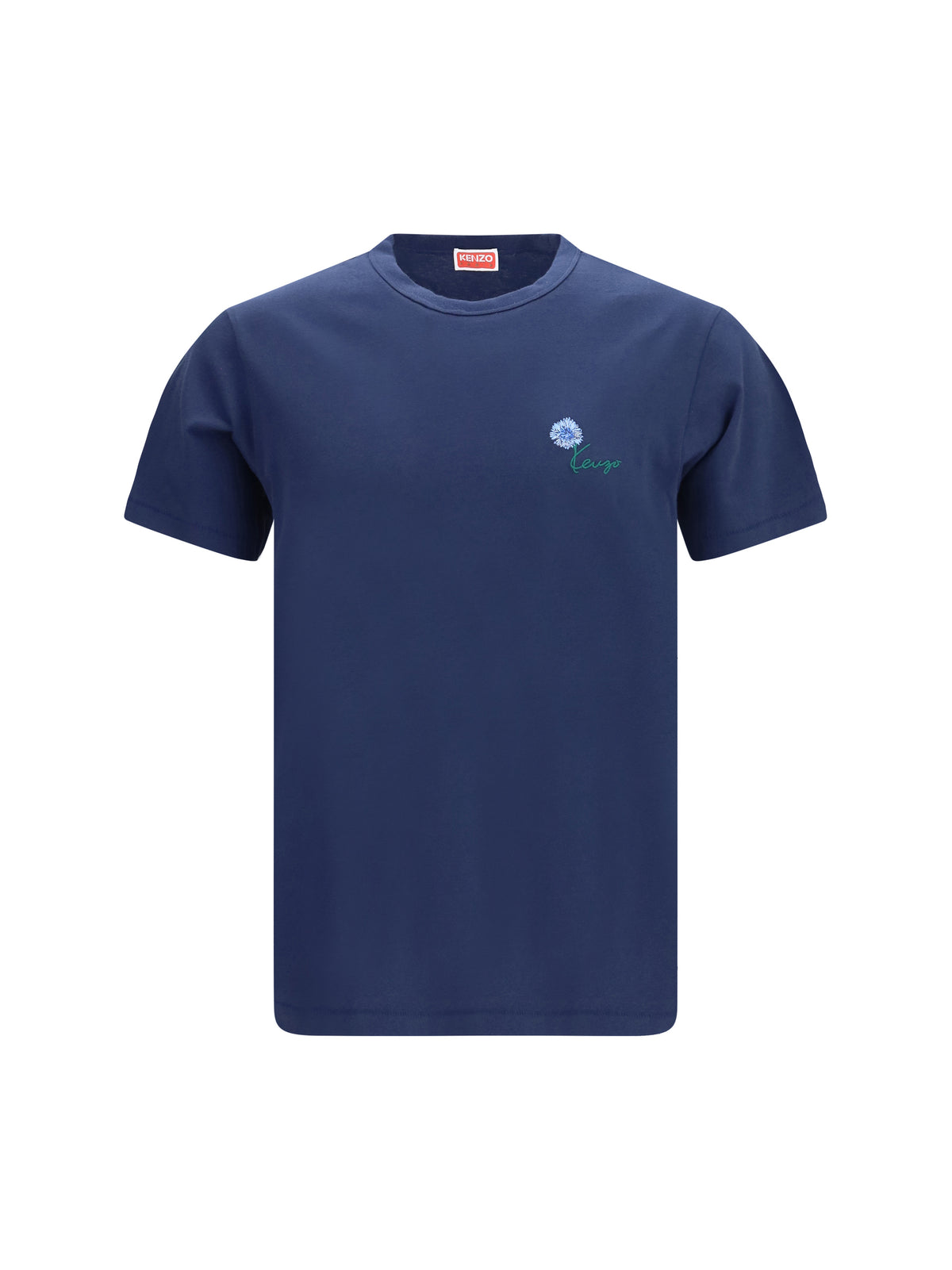 Kenzo Kenzo Tulip embroidered cotton T-shirt - Blue Black