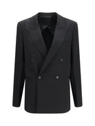 Fendi Double-breasted wool twill Blazer - Black
