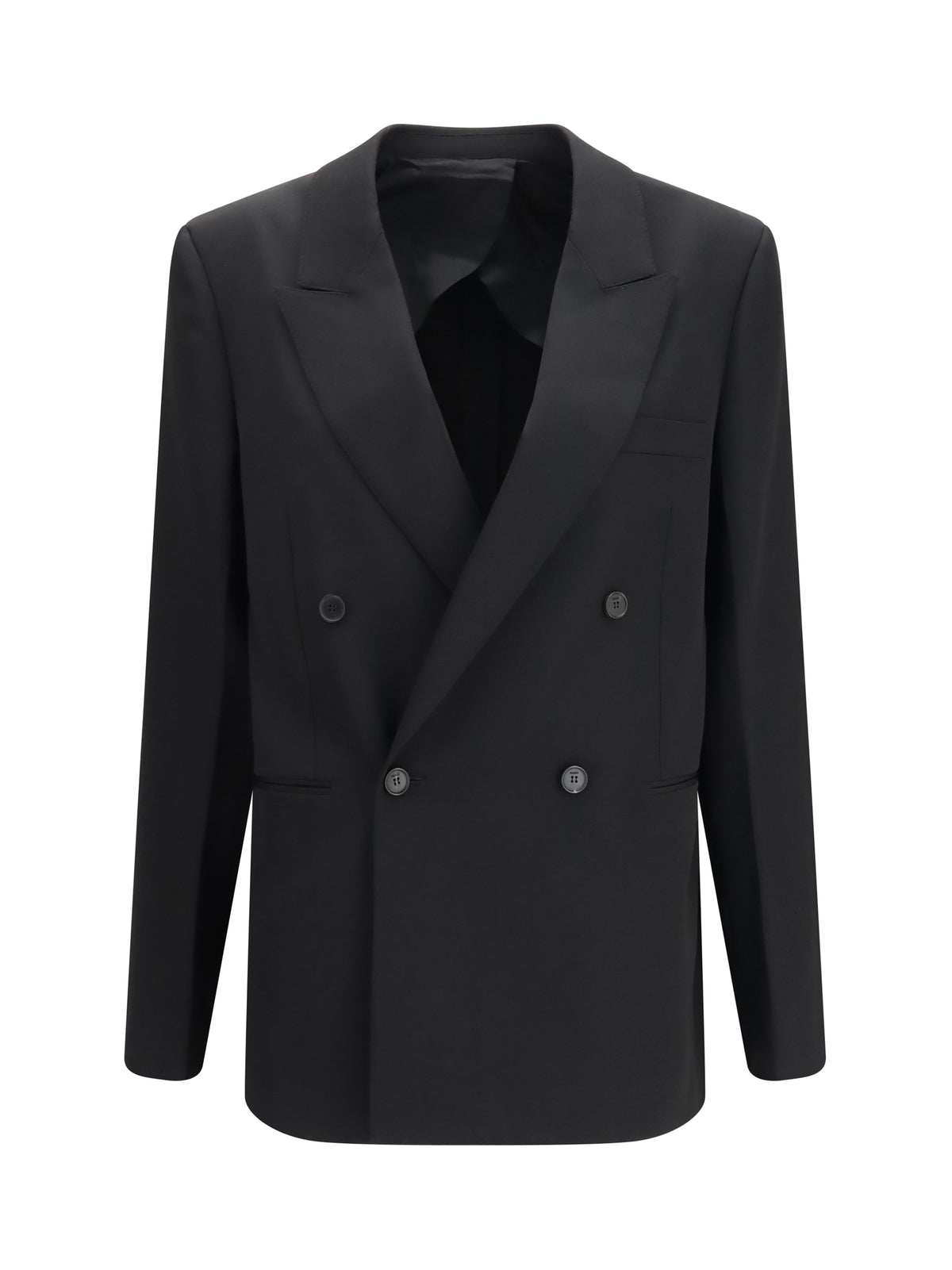 Fendi Double-breasted wool twill Blazer - Black