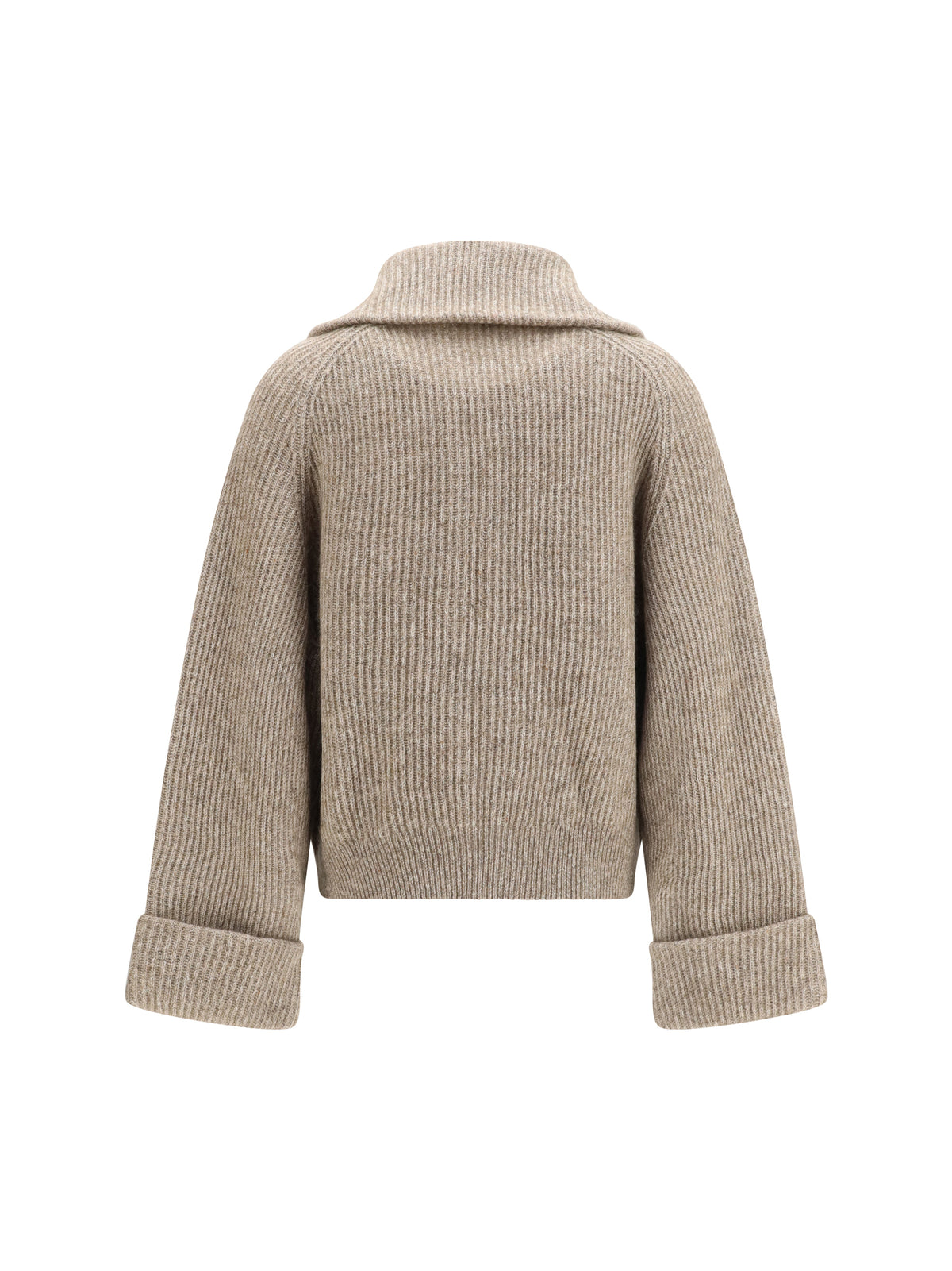 Brunello Cucinelli High-neck Sweater with wide sleeves - Beige
