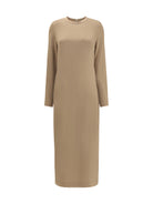 Toteme Long satin Dress - Latte