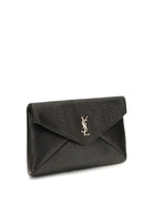 Saint Laurent Envelope leather Clutch - Black