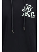 Off-White Cotton Hoodie - Black