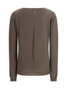 Rick Owens Temple Extreme Sweater with V-neck - Dust
