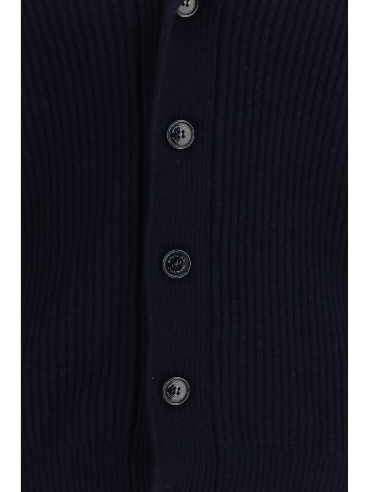 Brooksfield Virgin wool shawl collar Cardigan - Blue Dark