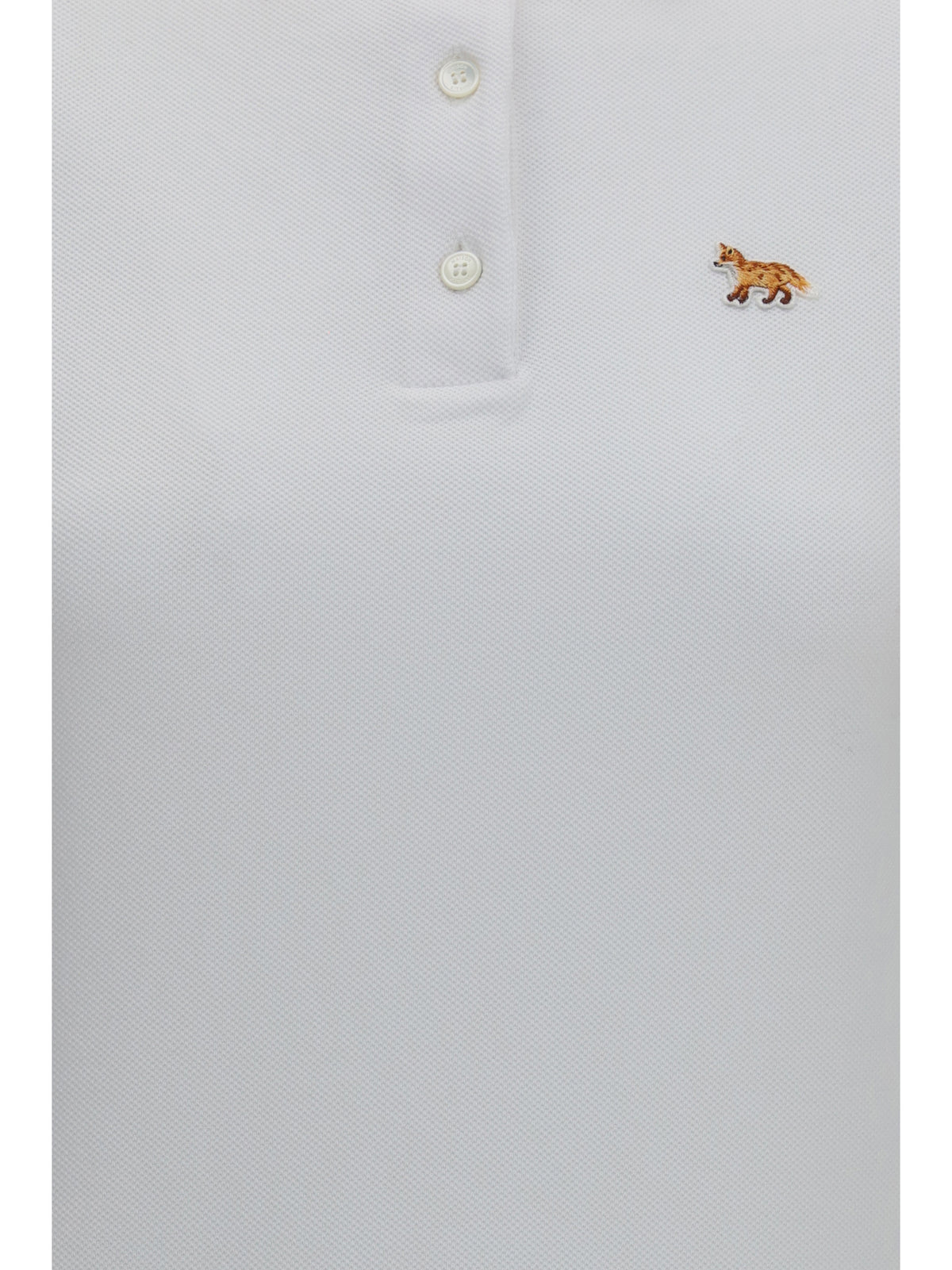 Maison Kitsuné Baby Fox cotton piqué Polo - White