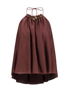 Zimmermann Aster beaded ruched Top - Musk