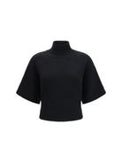Alaïa Cropped cashmere turtleneck Sweater - Noir Alaia