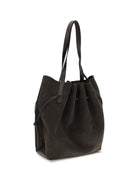 Yuzefi Scallop suede Shoulder Bag - Ganache