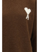 Ami Paris Ami De Coeur Sweater - Marron Chocolat/Ecru