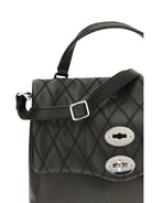 Zanellato Postina Tramè leather Top Handle Bag - Black Riso Venere