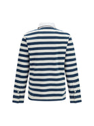 Burberry Striped long-sleeve cotton Polo - Nickel Blue/Cotton W